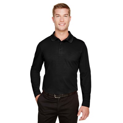 Devon & Jones™ Men's Tall CrownLux Performance® Plaited Long Sleeve Polo