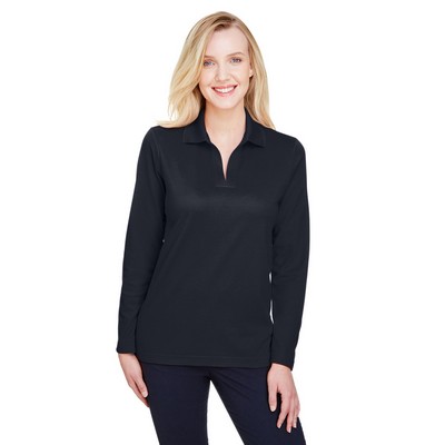 Devon & Jones™ Women's CrownLux Performance® Plaited Long Sleeve Polo